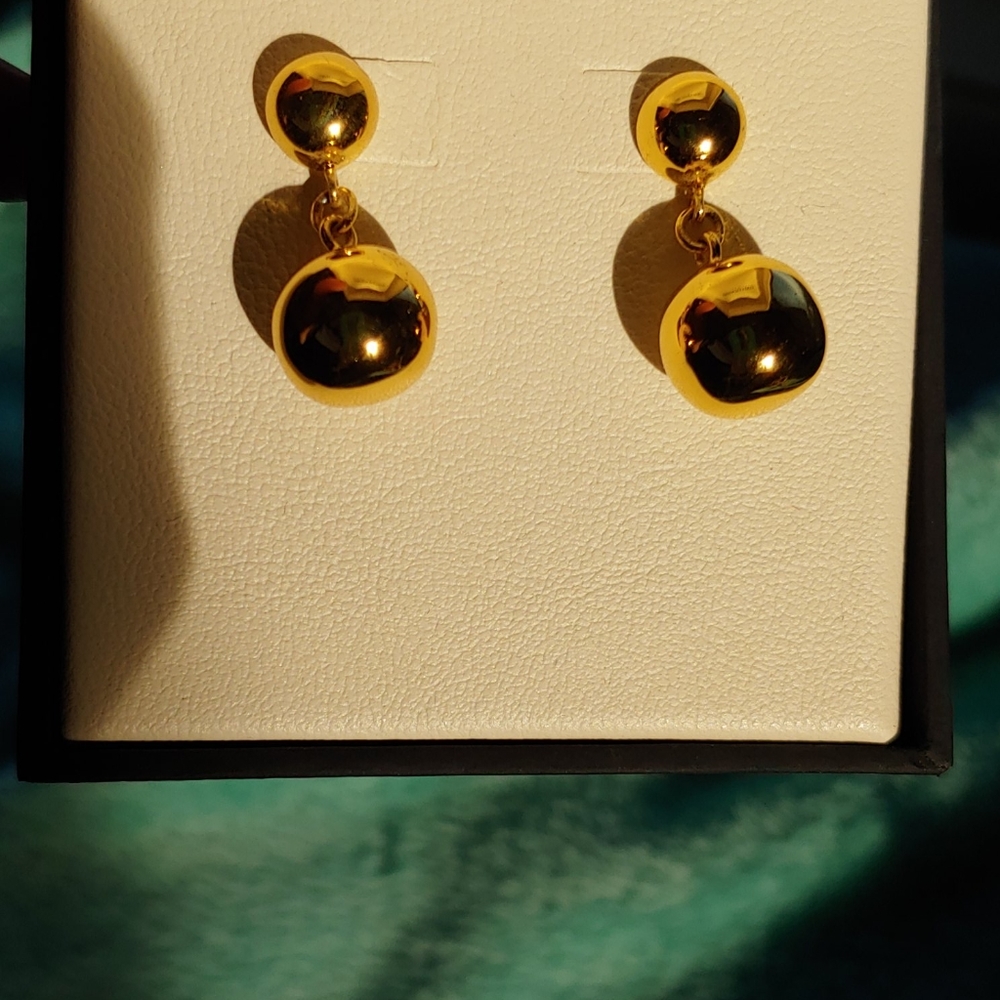 Argento Vivo Gold Earrings - Picture 2 of 6
